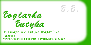 boglarka butyka business card